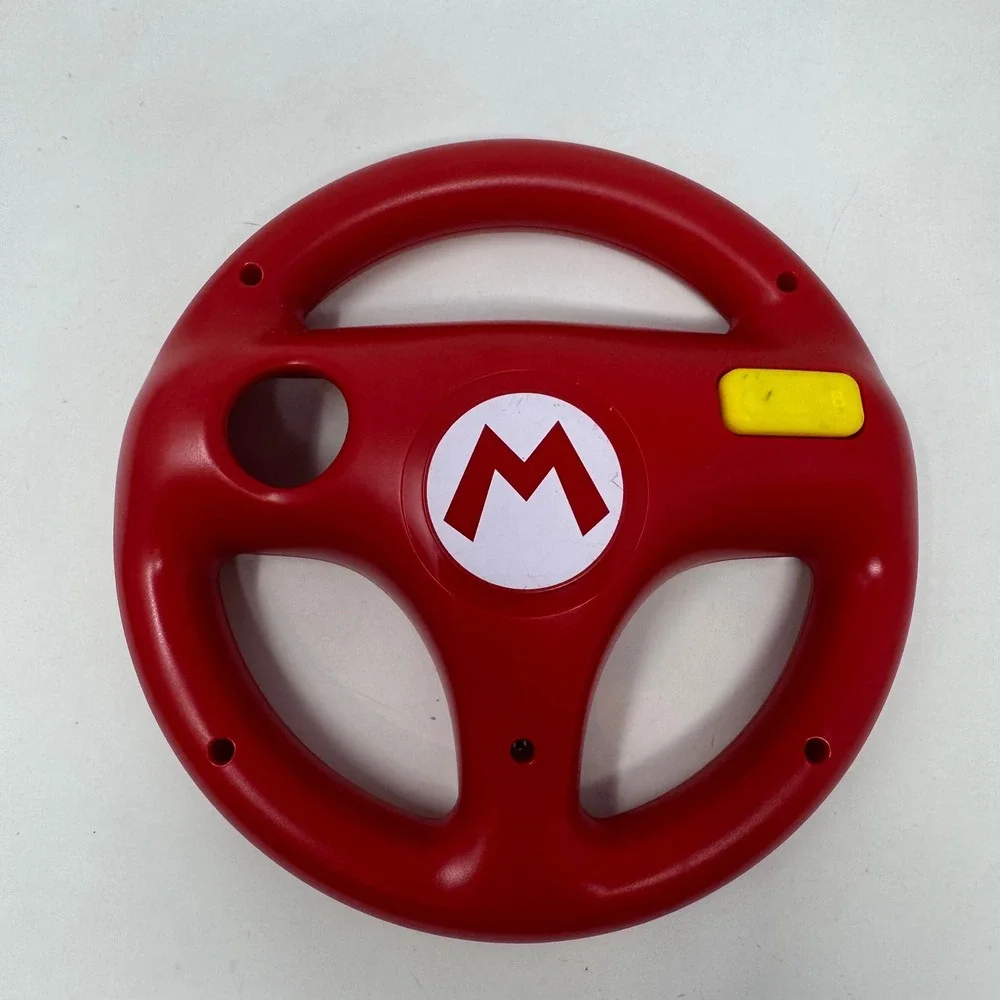 Mario Kart Wii Nintendo Wii Game with Red Hori Racing Wheel Accessory Bundle